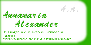 annamaria alexander business card
