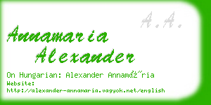 annamaria alexander business card